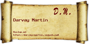 Darvay Martin névjegykártya