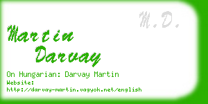 martin darvay business card